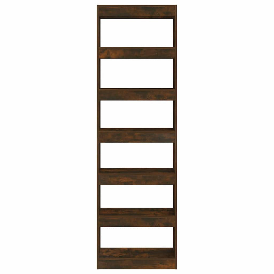 Book Cabinet/Room Divider Smoked Oak 60x30x198 cm