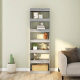 Book Cabinet/Room Divider Grey Sonoma 60x30x198 cm - Side View