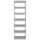 Book Cabinet/Room Divider Grey Sonoma 60x30x198 cm