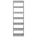 Book Cabinet/Room Divider Grey Sonoma 60x30x198 cm