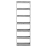 Book Cabinet/Room Divider Grey Sonoma 60x30x198 cm - 45-Degree Angle