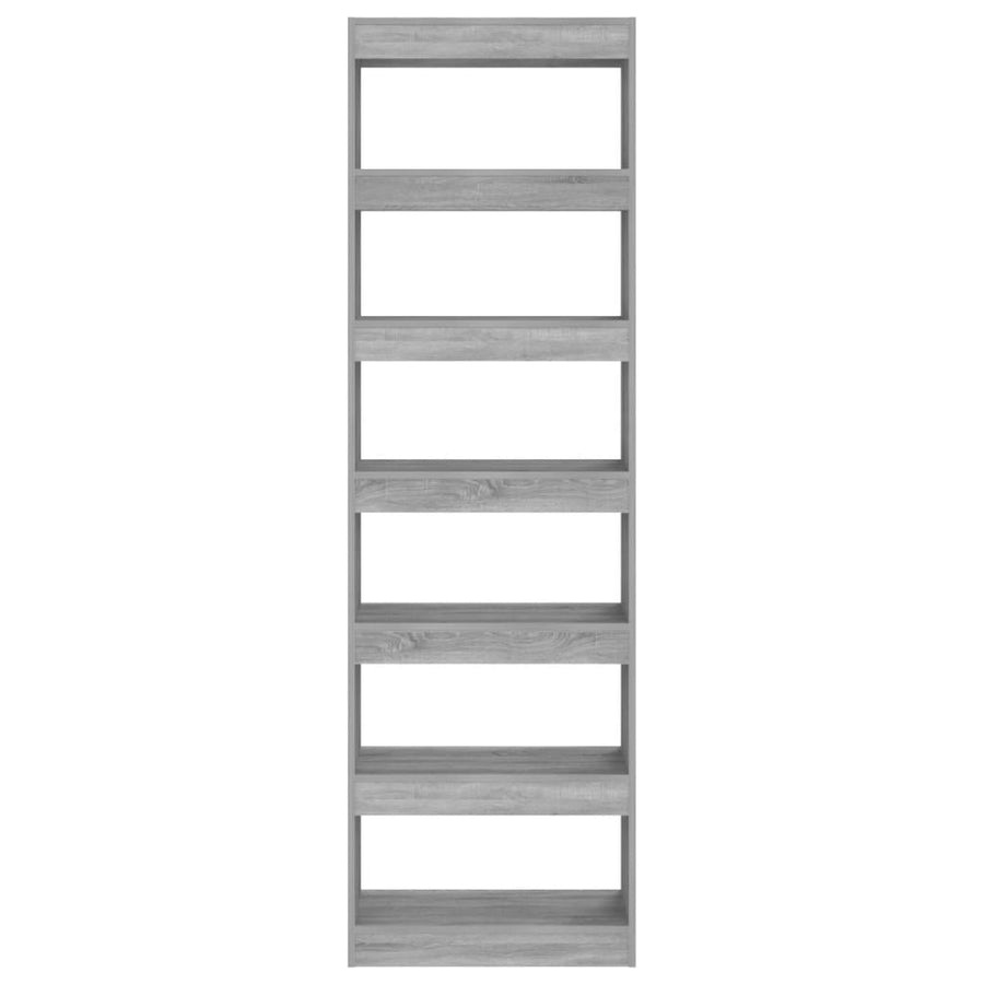 Book Cabinet/Room Divider Grey Sonoma 60x30x198 cm