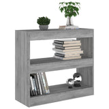 Book Cabinet/Room Divider Grey Sonoma 80x30x72 cm - 45-Degree Angle