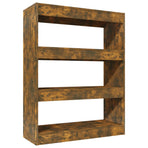 Book Cabinet/Room Divider Smoked Oak 80x30x103 cm