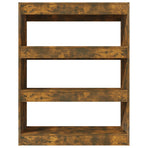 Book Cabinet/Room Divider Smoked Oak 80x30x103 cm