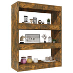 Book Cabinet/Room Divider Smoked Oak 80x30x103 cm