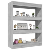 Book Cabinet/Room Divider Grey Sonoma 80x30x103 cm Engineered wood - 45-Degree Angle