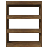 Book Cabinet/Room Divider Brown Oak 80x30x103 cm Engineered wood