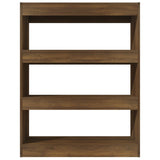 Book Cabinet/Room Divider Brown Oak 80x30x103 cm Engineered wood - Side View