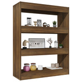 Book Cabinet/Room Divider Brown Oak 80x30x103 cm Engineered wood