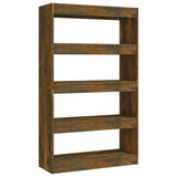 Book Cabinet/Room Divider Smoked Oak 80x30x135 cm Engineered Wood - Front View