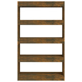 Book Cabinet/Room Divider Smoked Oak 80x30x135 cm Engineered Wood