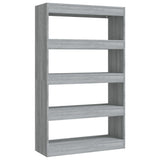 Book Cabinet/Room Divider Grey Sonoma 80x30x135 cm Engineered Wood