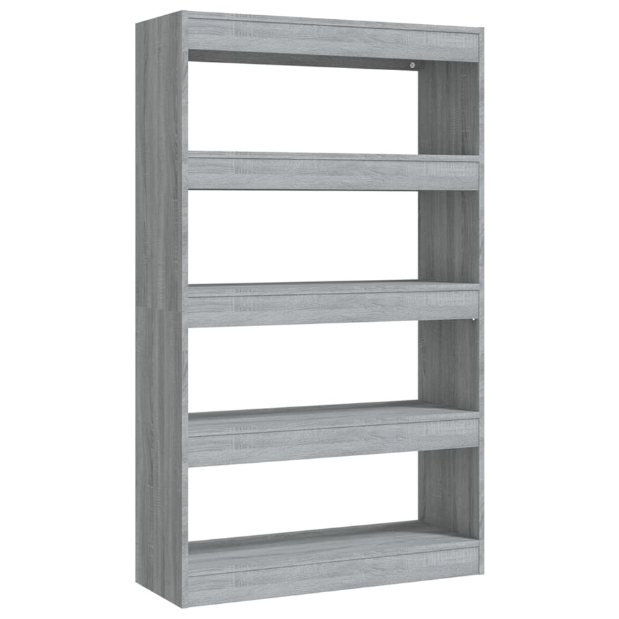 Book Cabinet/Room Divider Grey Sonoma 80x30x135 cm