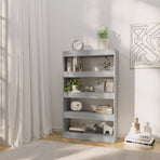 Book Cabinet/Room Divider Grey Sonoma 80x30x135 cm
