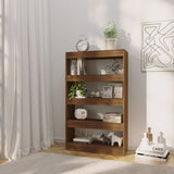 Book Cabinet/Room Divider Brown Oak 80x30x135 cm Engineered Wood