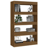 Book Cabinet/Room Divider Brown Oak 80x30x135 cm Engineered Wood - Top-Down View