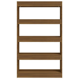 Book Cabinet/Room Divider Brown Oak 80x30x135 cm Engineered Wood - 45-Degree Angle