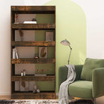 Book Cabinet/Room Divider Smoked Oak 80x30x166 cm