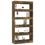 Book Cabinet/Room Divider Smoked Oak 80x30x166 cm
