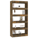 Book Cabinet/Room Divider Smoked Oak 80x30x166 cm Engineered Wood - Top-Down View