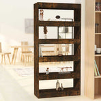 Book Cabinet/Room Divider Smoked Oak 80x30x166 cm
