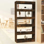 Book Cabinet/Room Divider Smoked Oak 80x30x166 cm