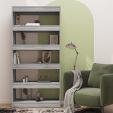 Book Cabinet/Room Divider Grey Sonoma 80x30x166 cm Engineered Wood - Side View