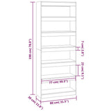 Book Cabinet/Room Divider Grey Sonoma 80x30x198 cm Engineered Wood - Close-Up Angle