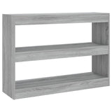 Book Cabinet/Room Divider Grey Sonoma 100x30x72 cm - Front View