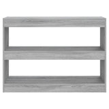 Book Cabinet/Room Divider Grey Sonoma 100x30x72 cm - Side View