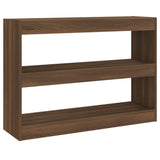 Book Cabinet/Room Divider Brown Oak 100x30x72 cm - Front View