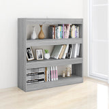 Book Cabinet/Room Divider Grey Sonoma 100x30x103 cm - 45-Degree Angle