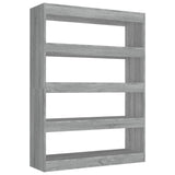 Book Cabinet/Room Divider Grey Sonoma 100x30x135 cm - Front View