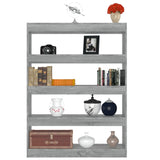 Book Cabinet/Room Divider Grey Sonoma 100x30x135 cm - Rear View