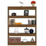 Book Cabinet/Room Divider Brown Oak 100x30x135 cm - Rear View