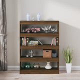 Book Cabinet/Room Divider Brown Oak 100x30x135 cm - Close-Up Angle