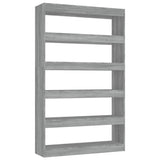 Book Cabinet/Room Divider Grey Sonoma 100x30x166 cm - Front View