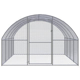 Outdoor Chicken Coop 3x4x2 m Galvanised Steel - Front View