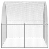 Outdoor Chicken Coop 3x4x2 m Galvanised Steel - Rear View