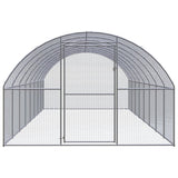 Outdoor Chicken Coop 3x8x2 m Galvanised Steel - Front View