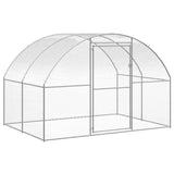 Outdoor Chicken Coop 3x8x2 m Galvanised Steel - Top-Down View