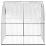 Outdoor Chicken Coop 3x8x2 m Galvanised Steel - Rear View