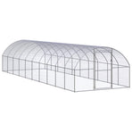 Outdoor Chicken Coop 3x10x2 m Galvanised Steel