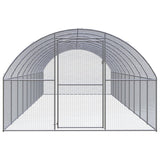 Outdoor Chicken Coop 3x10x2 m Galvanised Steel - Front View