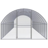 Outdoor Chicken Coop 3x12x2 m Galvanised Steel - Front View