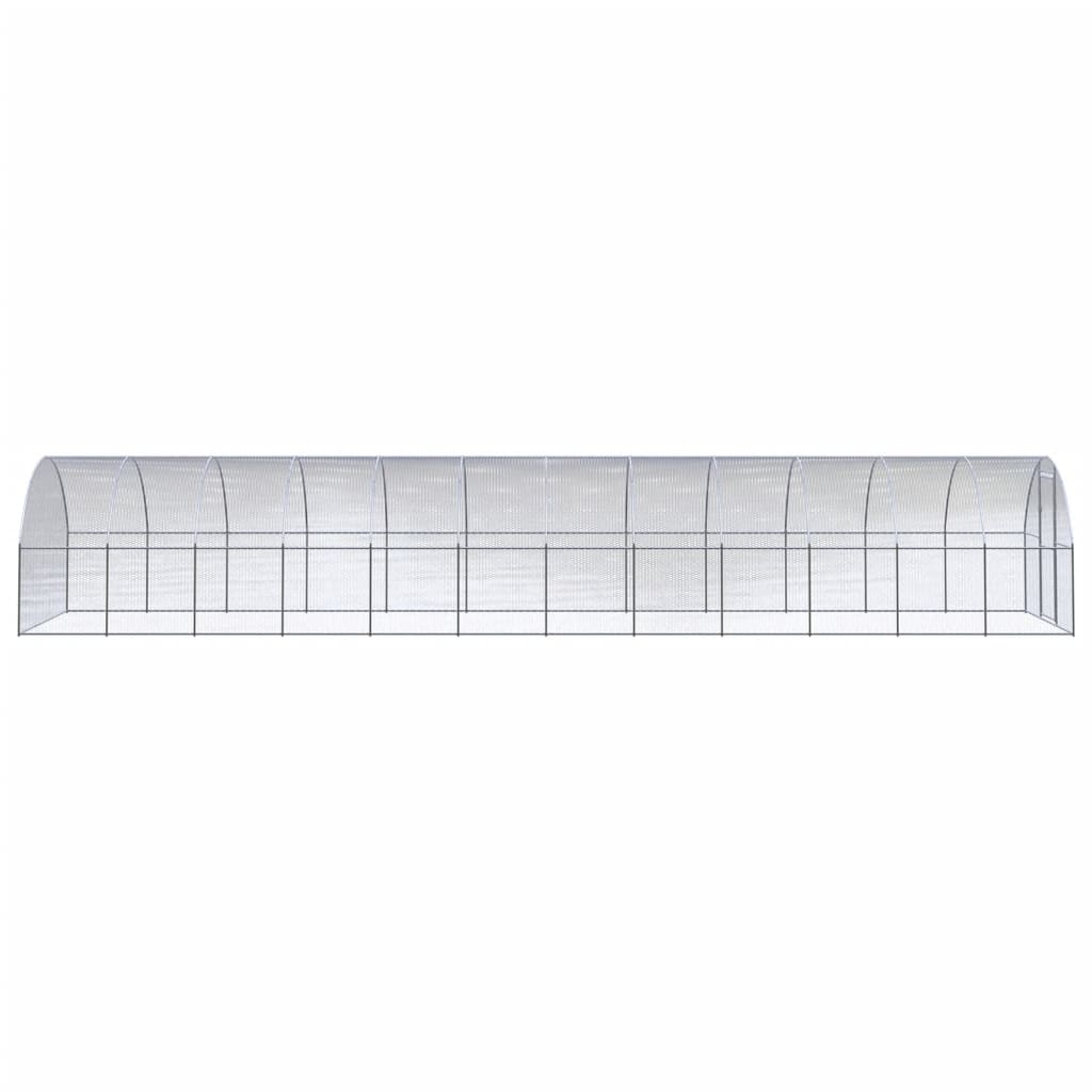 Outdoor Chicken Coop 3x12x2 m Galvanised Steel