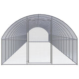Outdoor Chicken Coop 3x20x2 m Galvanised Steel - Front View