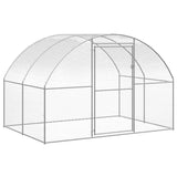 Outdoor Chicken Coop 3x20x2 m Galvanised Steel - Top-Down View