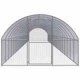 Outdoor Chicken Coop 3x24x2 m Galvanised Steel - Front View